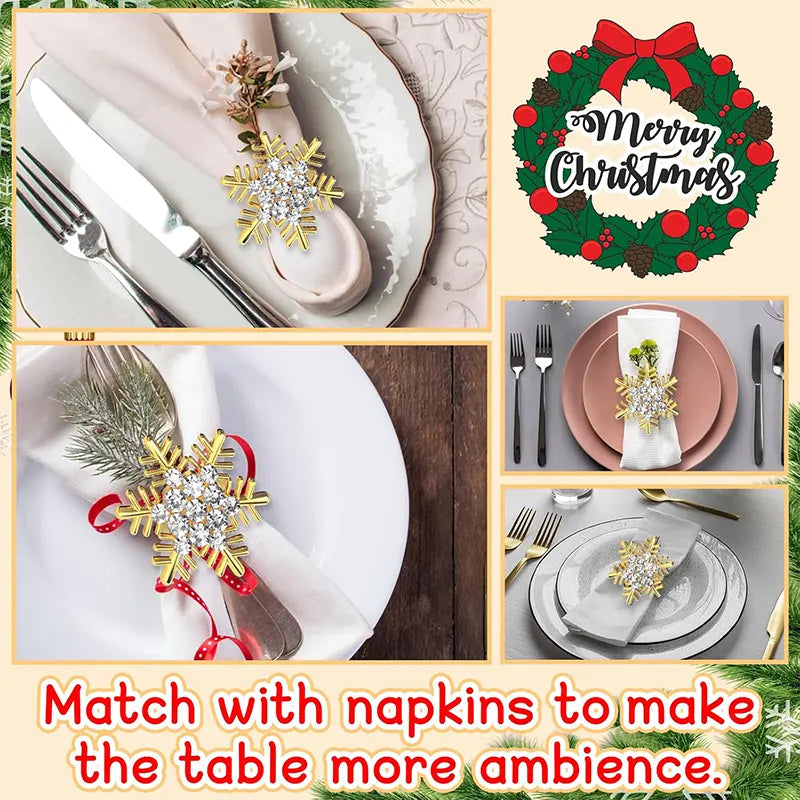 Snowflake Christmas Napkin Rings