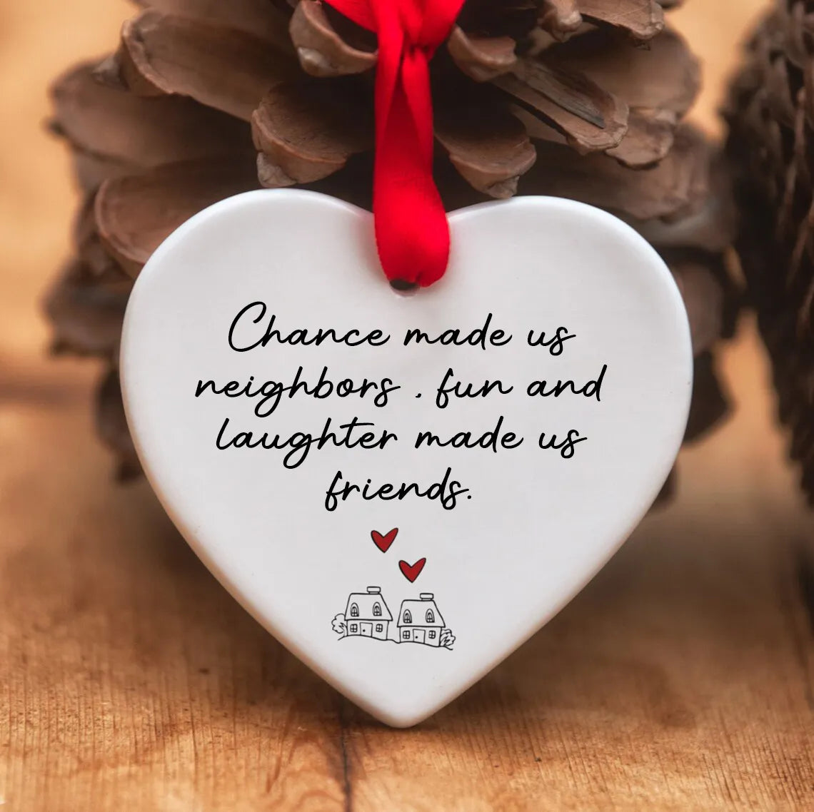 Heart-Shaped Christmas Hanging Ornament