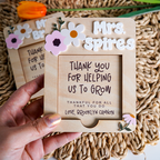 Personalized Teacher Flower Post-it Note Holder for Teacher Appreciation Gift, End Of School Year Gift