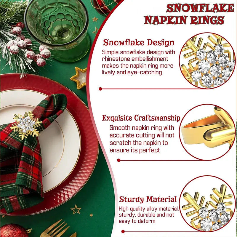 Snowflake Christmas Napkin Rings