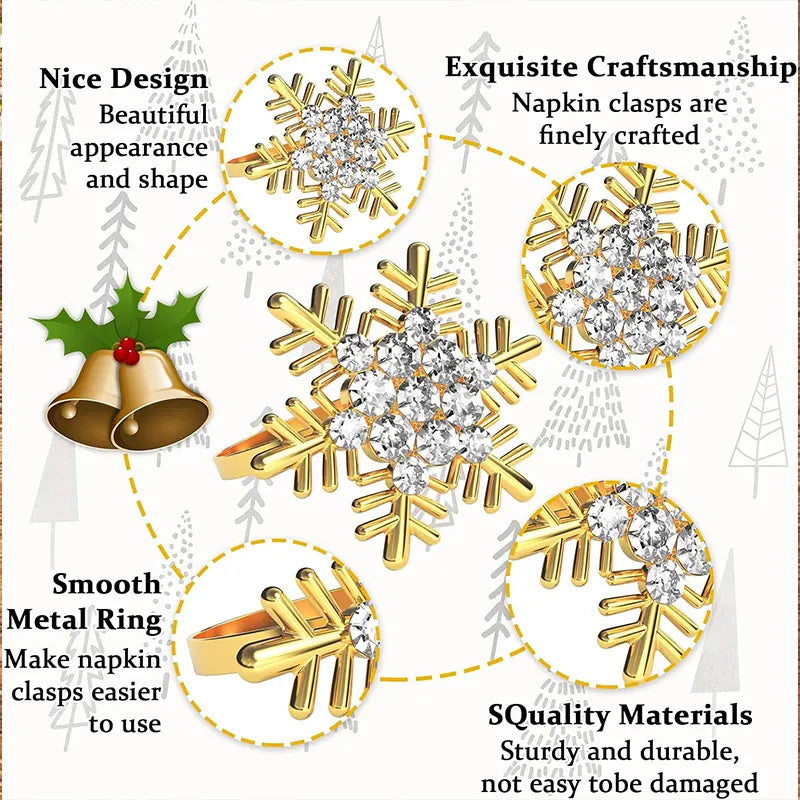 Snowflake Christmas Napkin Rings