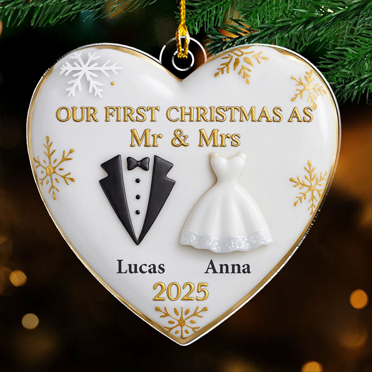 The Year I Belong To You - Personalized Custom 3D Effect Acrylic Ornament