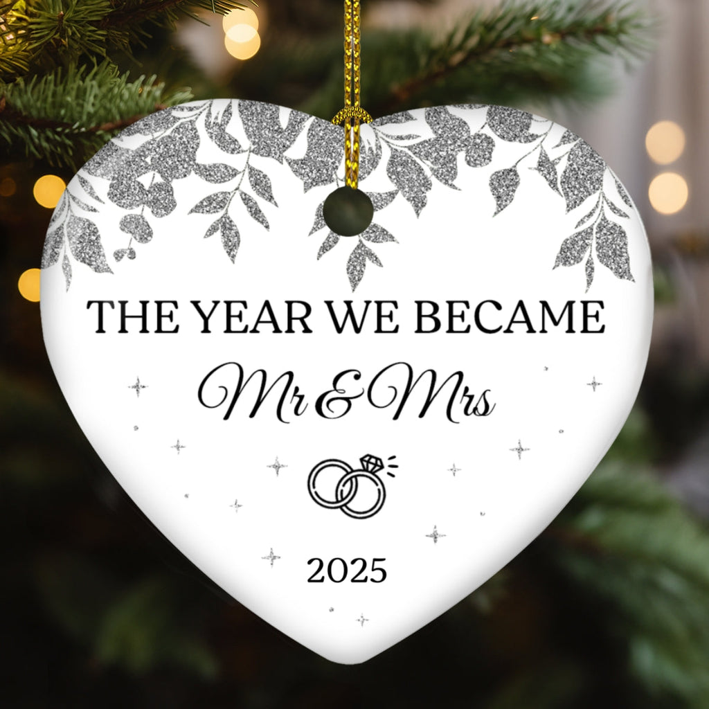 Save The Date Memory - Personalized Custom Ceramic Ornament