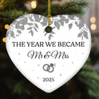 Save The Date Memory - Personalized Custom Ceramic Ornament