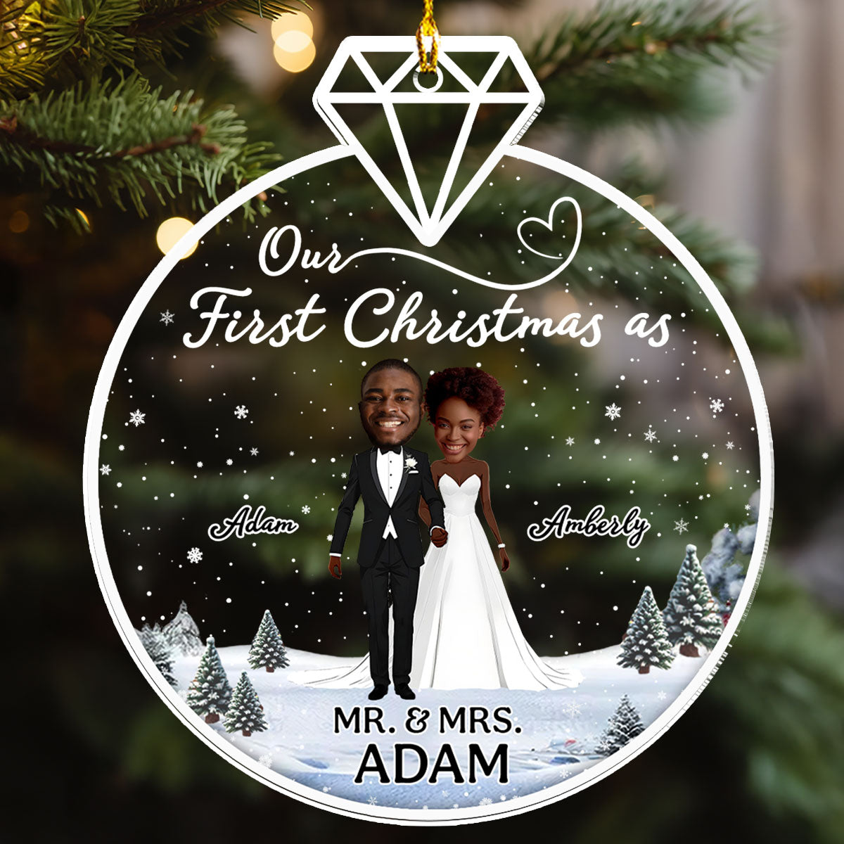 Our First Christmas - Personalized Custom Acrylic Ornament