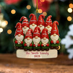 Personalized Gnome Family Christmas Ornament, Christmas Ornament For Family