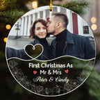 First Christmas As Mr And Mrs Couples - Personalized Custom Acrylic Ornament