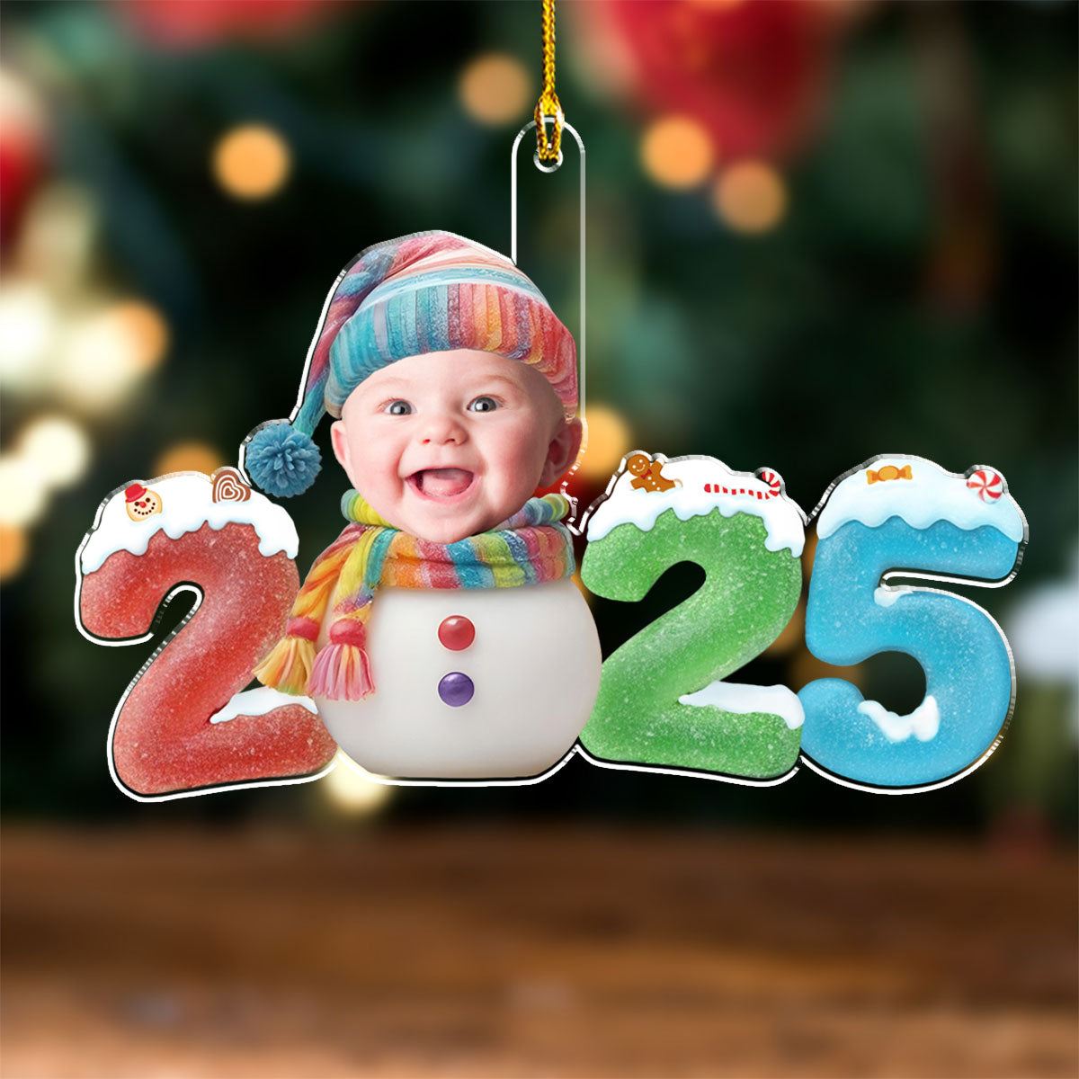 Baby First Christmas 2025 - Personalized Custom Acrylic Ornament