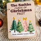 Personalized 3D Effect Soft Pine Tree Card Holder, Christmas Card Keeper, Holiday Card Keepsake Holder