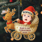 Tiny Blessing First Christmas Photo - Personalized Custom Acrylic Ornament