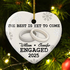 Our Engagement - Personalized Custom 3D Effect Ceramic Ornament