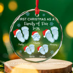 Noel Family - Personalized Custom Glass Ornament