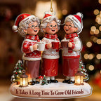 Personalized It Takes A Long Time To Grow Old Friends Acrylic Ornament, Best Friend Christmas Birthday Gifts For Women, Besties, Sisters, BFF