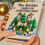 Personalized Photo Elf Family Xmas Card Holder, Christmas Card Keeper, Gift For Family
