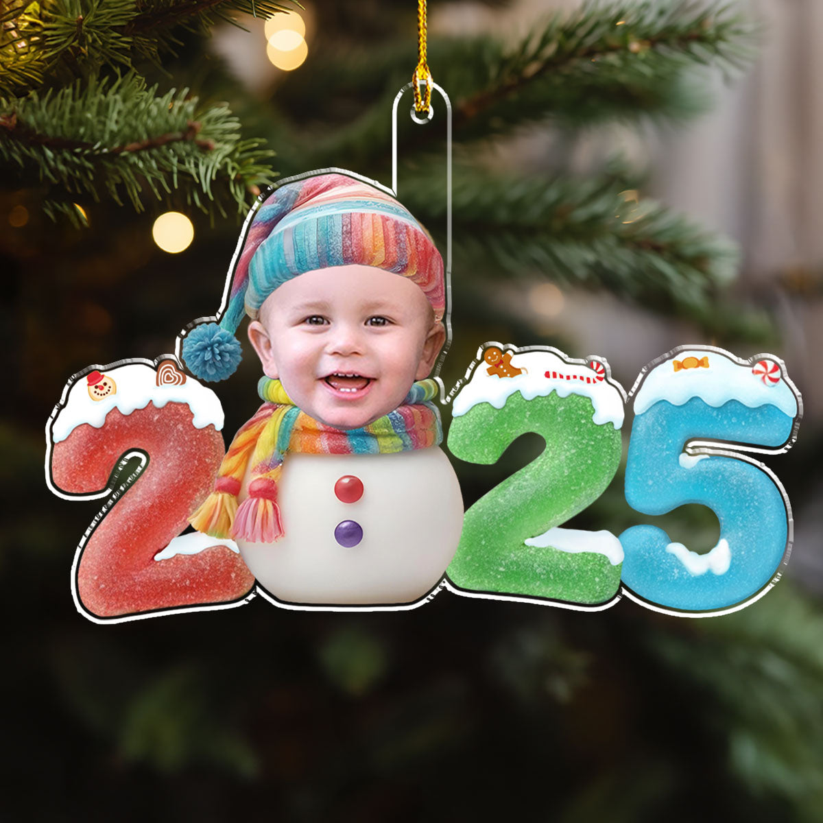 Baby First Christmas 2025 Ver 2 - Personalized Custom Acrylic Ornament