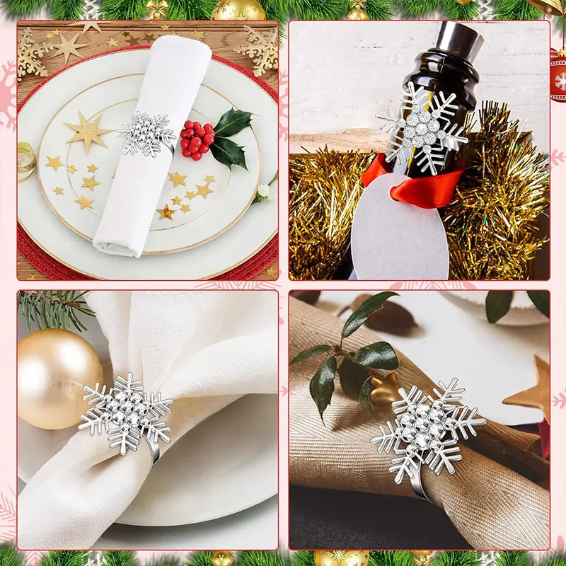Snowflake Christmas Napkin Rings