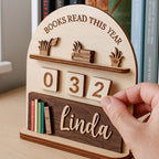 Personalized Books Read This Year Tracker Plaque, Bookshelf Decor, Gift for Readers, Book Lovers Gift