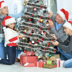 Festive Tinsel Garland with Bowknots