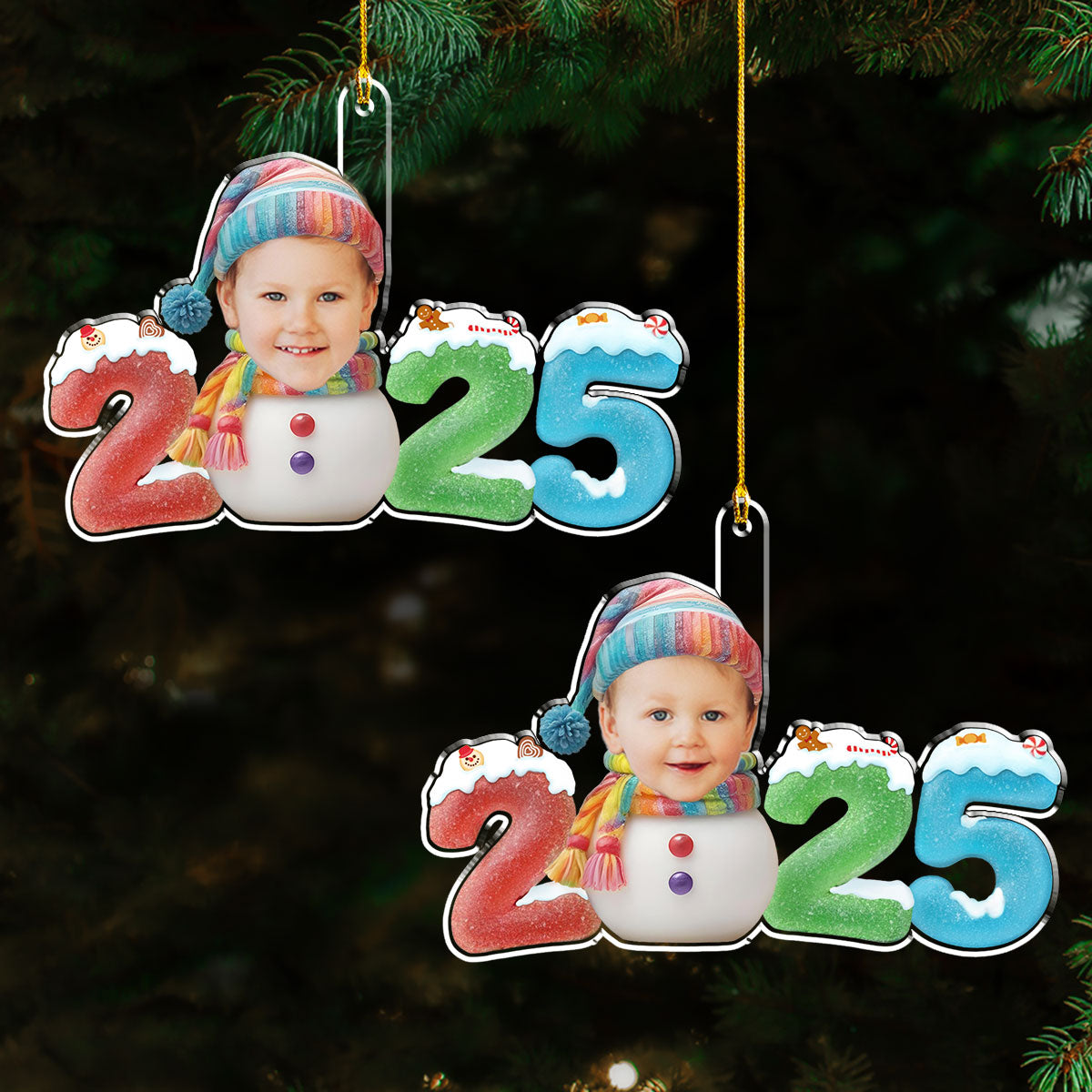 Baby First Christmas 2025 Ver 2 - Personalized Custom Acrylic Ornament