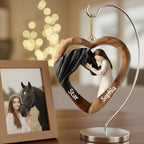 Personalized Equestrian Bond Between Boy Or Girl With Horse Acrylic Ornament, Christmas Gifts For Horse Lovers