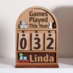 Personalized Games Played This Year Counter Mini Plaque With Flat Base, Family Game Night Tracker, Gift For Family, Couple Gift, Board Game Lover