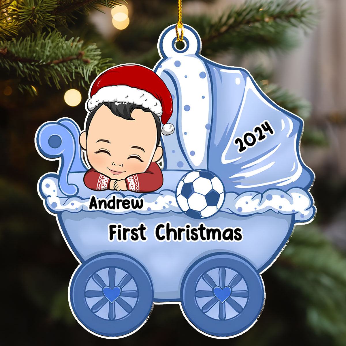 Baby Carriage - Personalized Custom Acrylic Ornament