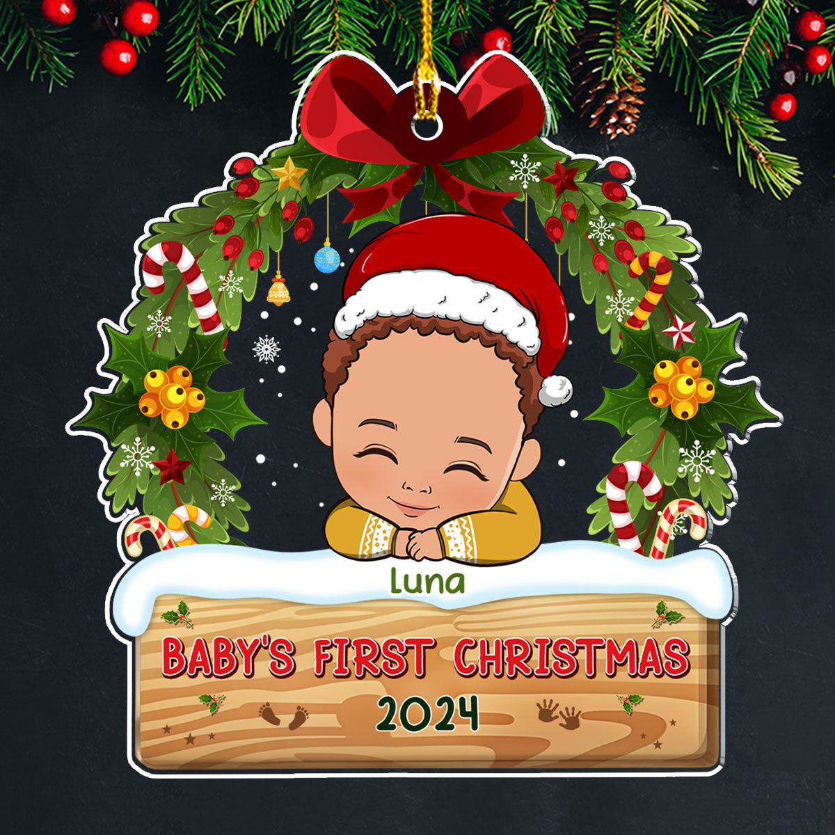 Baby First Christmas - Personalized Custom Acrylic Ornament