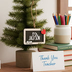 Teacher Appreciation Personalized Chalkboard Ornament, Christmas Gift for Teacher