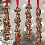 Personalized American Football Alphabet Wooden Ornament, Christmas Gift For Teen Boy, Son, Grandson