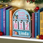 Personalized Books Read This Year Counter Mini Plaque With Flat Base, Christmas Gift for Readers, Book Lovers Gift, Holiday Bookshelf Decor