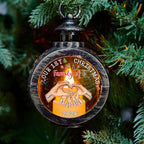 Family Of Three - Personalized Custom Christmas Lantern