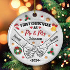 Our First Year - Personalized Custom 3D Inflated Effect Ceramic Ornament