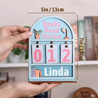 Personalized Books Read This Year Counter Mini Plaque With Flat Base, Gift for Readers, Book Lovers Gift, Bookshelf Decor
