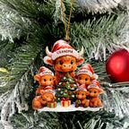 Personalized Christmas Grandma Cow Family Acrylic Ornament, Christmas Ornament Gift