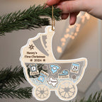 Cute Baby 1st Christmas - Personalized Custom Acrylic Shaker Ornament