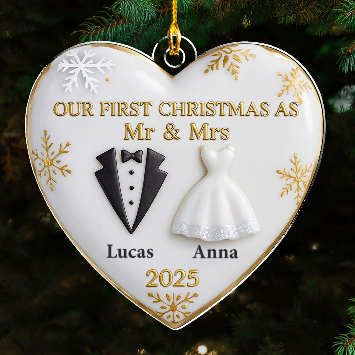 The Year I Belong To You - Personalized Custom 3D Effect Acrylic Ornament