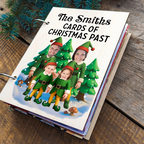 Personalized Photo Elf Family Xmas Card Holder, Christmas Card Keeper, Gift For Family