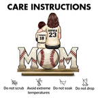 Baseball Mom And Kids Personalized Standing Wooden Plaque, Mother's Day Gift