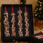 Personalized American Football Alphabet Wooden Ornament, Christmas Gift For Teen Boy, Son, Grandson