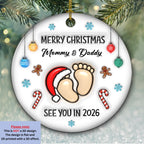 Baby See You Soon - Personalized Custom 3D Inflated Effect Ceramic Ornament