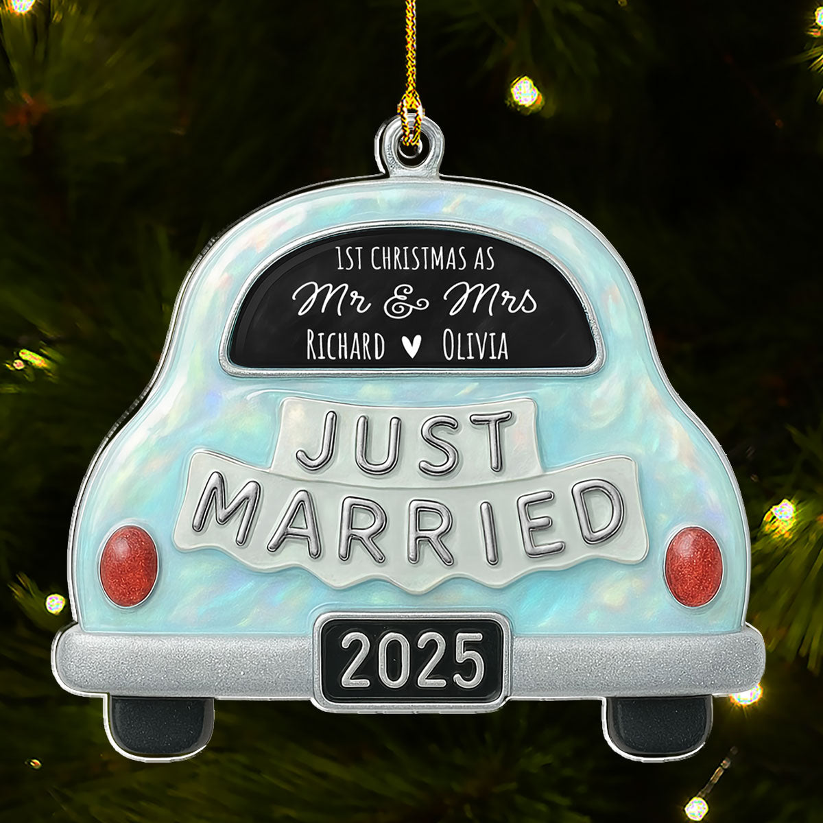 Save The Date - Personalized Custom 3D Effect Acrylic Ornament