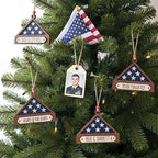Personalized Memorial Military Flag Ornament with Names, Memorial Christmas Ornament