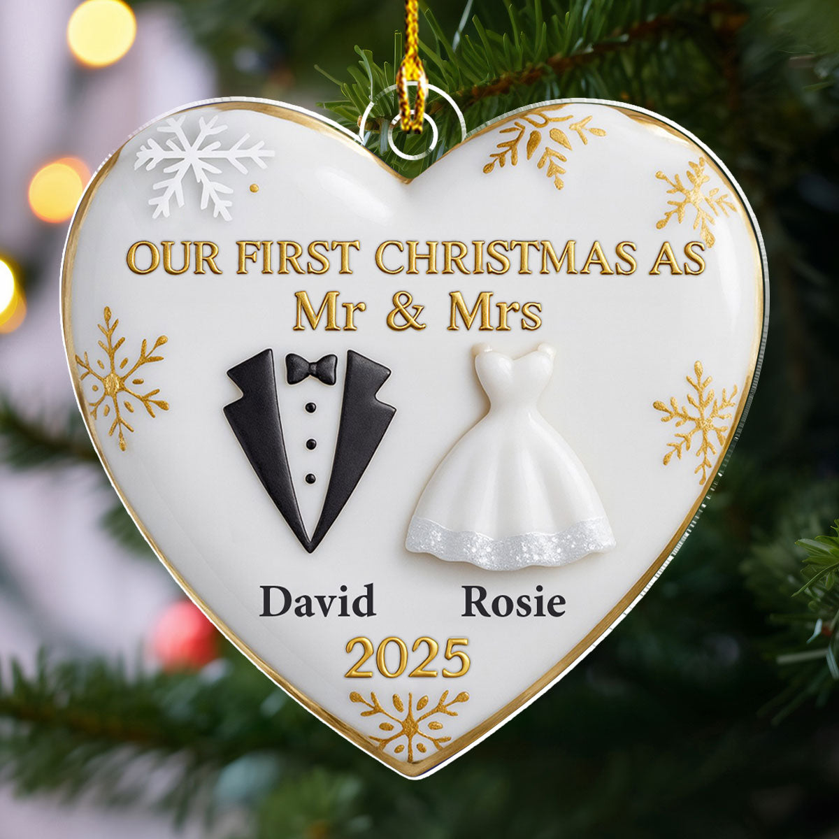 The Year I Belong To You - Personalized Custom 3D Effect Acrylic Ornament