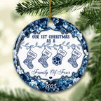 Family Christmas Stockings - Personalized Custom Ceramic Ornament