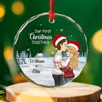 Our First Christmas - Personalized Custom Glass Ornament