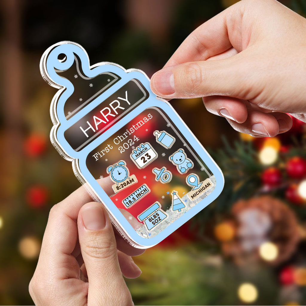 My 1st Christmas - Personalized Custom Acrylic Shaker Ornament