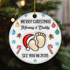 Baby See You Soon - Personalized Custom 3D Inflated Effect Ceramic Ornament