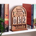 Personalized Books Read This Year Counter Mini Plaque With Flat Base, Gift for Readers, Book Lovers Gift, Bookshelf Decor