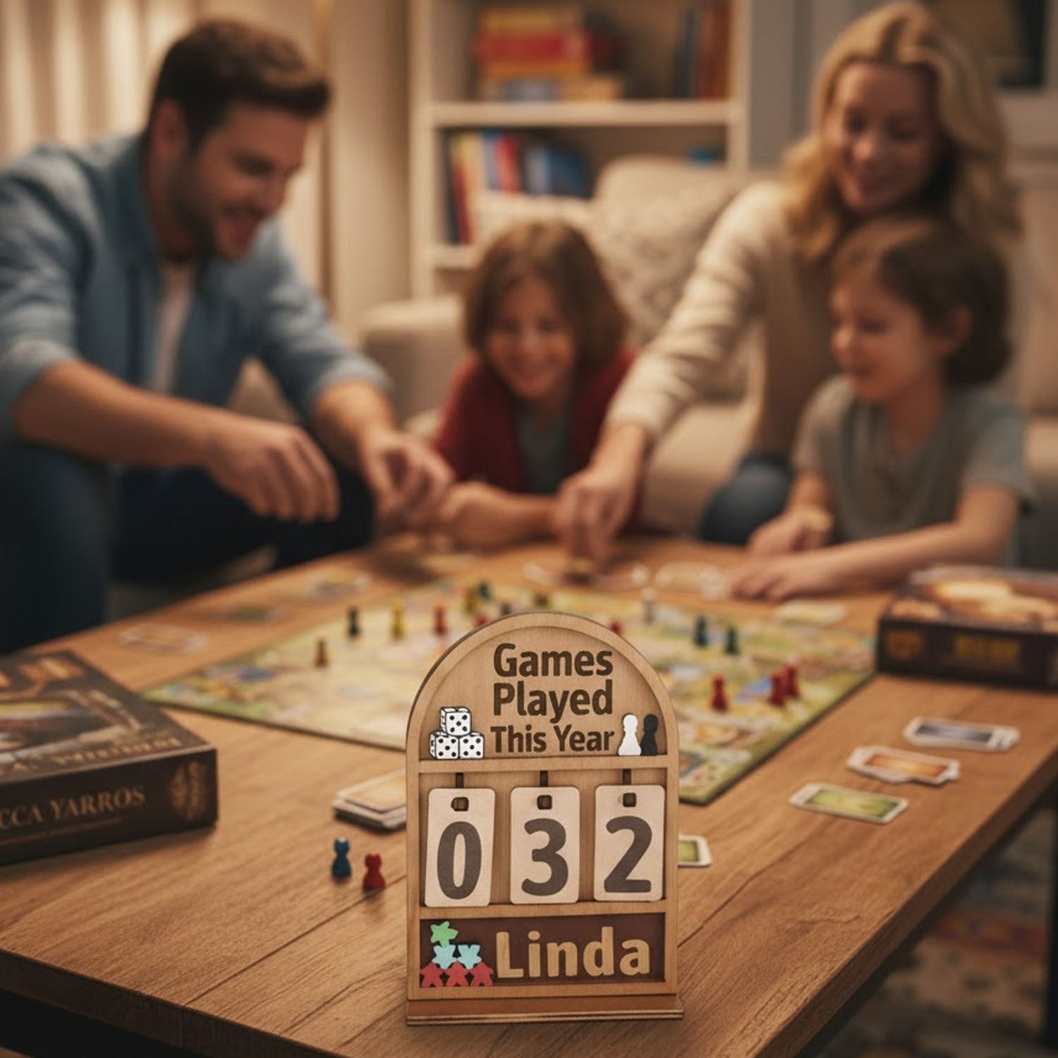 Personalized Games Played This Year Counter Mini Plaque With Flat Base, Family Game Night Tracker, Gift For Family, Couple Gift, Board Game Lover