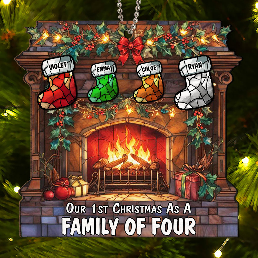 As A Family Of - Personalized Custom Suncatcher Ornament